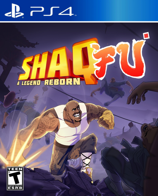 Shaq Fu: A Legend Reborn – PlayStation 4 (PS4) video game cover art, beat 'em up action title