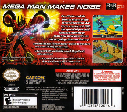 Mega Man Star Force 3: Red Joker back of case for Nintendo DS (DS) action RPG sci-fi video game