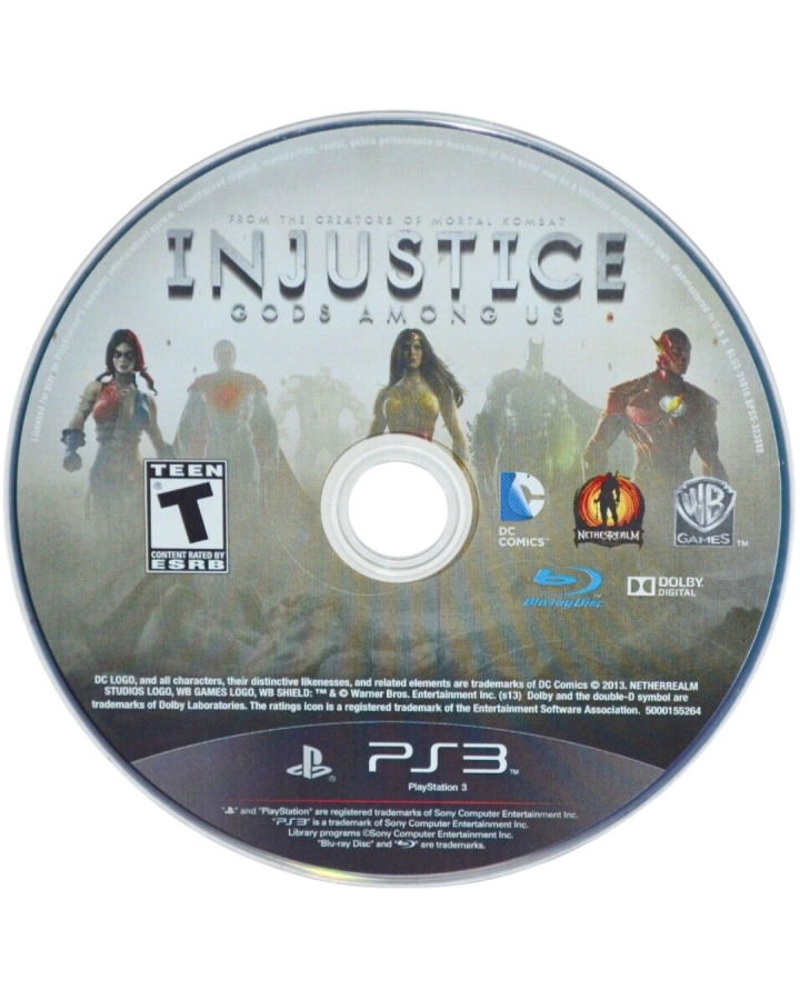 Injustice Gods Among Us PlayStation 3 PS3 for retro video game enthusiasts featuring superhero fighting gameplay iconic DC Comics character roster competitive one on one battles special abilities cinematic story mode combo driven combat mechanics and collectible gaming appeal disc
