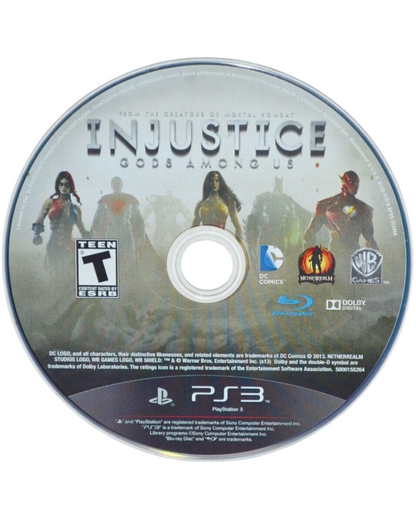 Injustice Gods Among Us PlayStation 3 PS3 for retro video game enthusiasts featuring superhero fighting gameplay iconic DC Comics character roster competitive one on one battles special abilities cinematic story mode combo driven combat mechanics and collectible gaming appeal disc