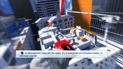 Mirror's Edge PlayStation 3 first-person action-adventure parkour free-running game dystopian city time trials first-person platformer gameplay screenshot