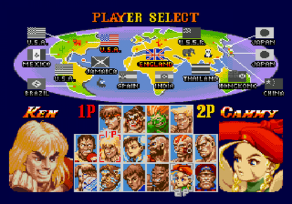 Super Street Fighter II: The New Challengers Mega Drive PAL for Sega Genesis with classic 2D fighting arcade action theme character select