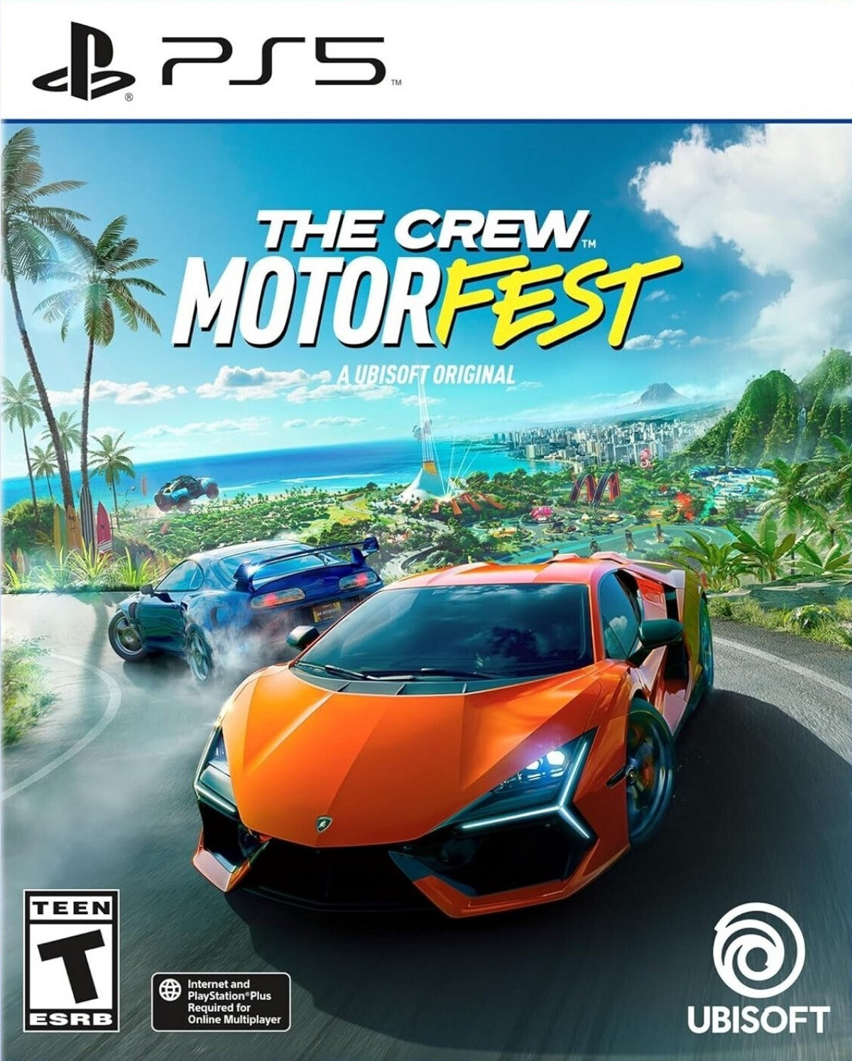 The Crew Motorfest PS5 game featuring open-world racing, high-speed arcade driving, and vibrant festival-style motorsport gameplay on PlayStation 5 front cover