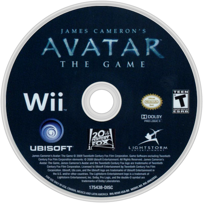 James Cameron's Avatar The Game Nintendo Wii for action adventure video game fans featuring Pandora exploration Na'vi and human factions alien wildlife combat customizable characters motion controls third person action missions colorful environments and immersive science fiction adventure collectible gaming appeal disc