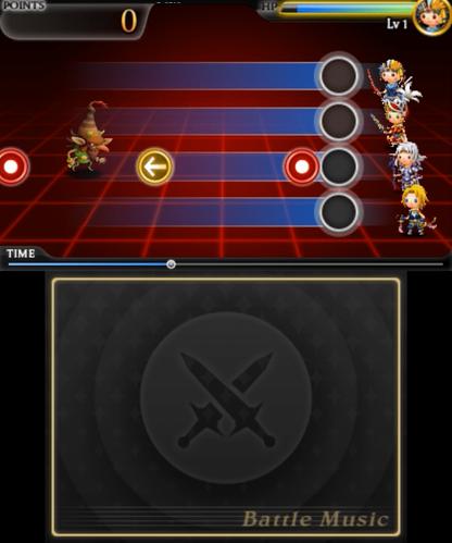 Theatrhythm Final Fantasy gameplay for Nintendo 3DS (3DS) rhythm music video game