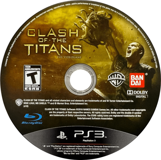 Clash of the Titans disc for PlayStation 3 (PS3) video game