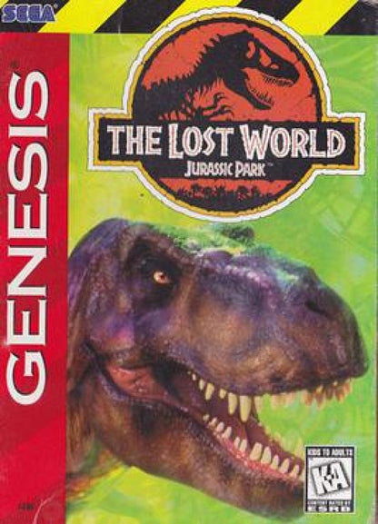 The Lost World Jurassic Park cover art for Sega Genesis action game
