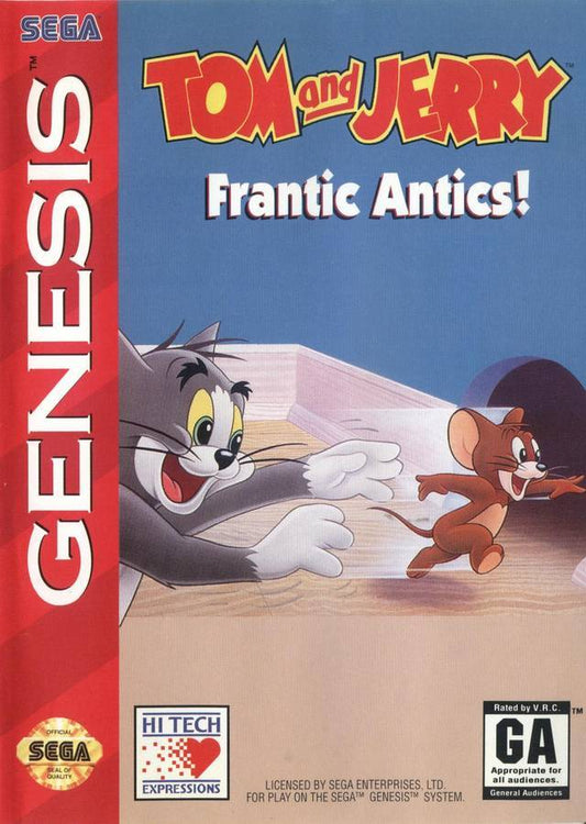 Tom and Jerry Frantic Antics cover art for Sega Genesis (GEN) video game