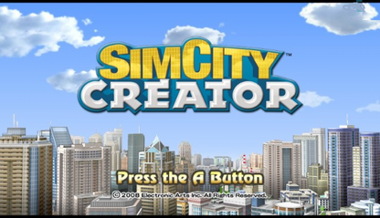 SimCity Creator – Nintendo Wii (Wii) city-building simulation strategy video game title screen