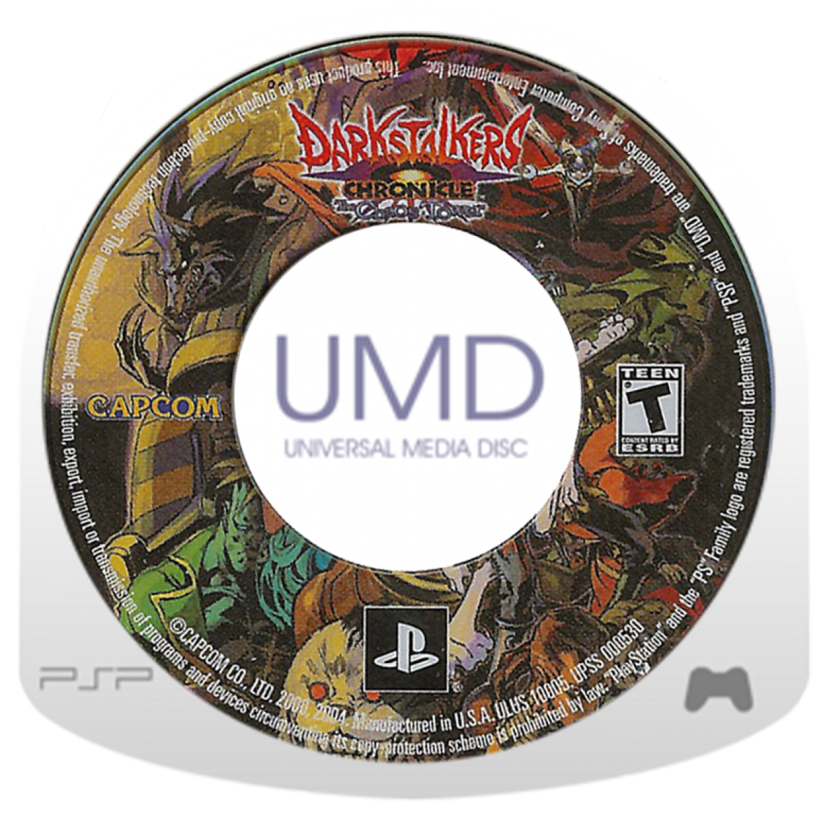 Darkstalkers Chronicle: The Chaos Tower retro PSP video game Darkstalkers Chronicle The Chaos Tower fighting game arcade style combat classic Capcom fighter anime horror themed multiplayer handheld release UMD