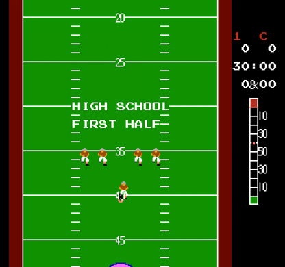 10-Yard Fight gameplay image for Nintendo Entertainment System (NES) retro video game