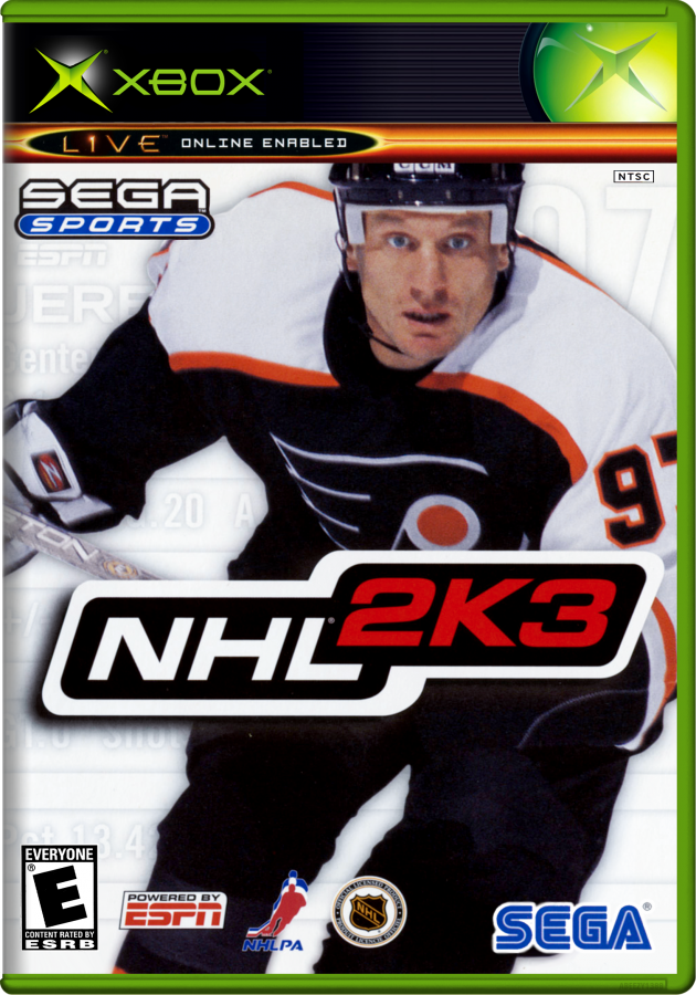 NHL 2K3 for Xbox with official NHL teams and hockey simulation visuals cover art