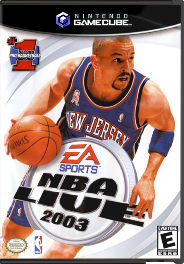 NBA Live 2003 cover art for Nintendo GameCube (GC) basketball sports video game