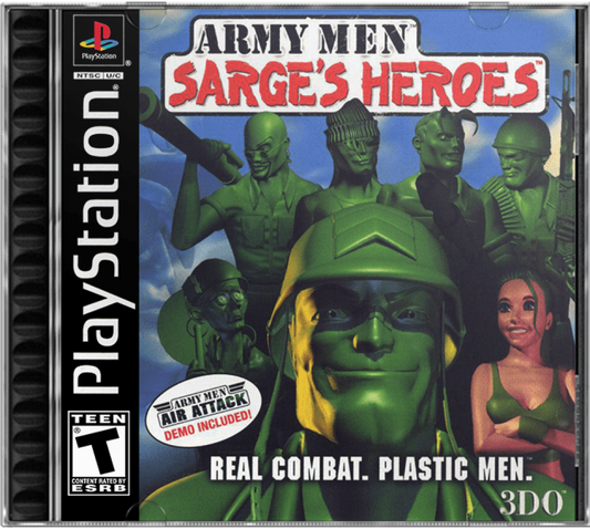 Army Men: Sarge's Heroes cover art for PlayStation 1 (PS1) video game