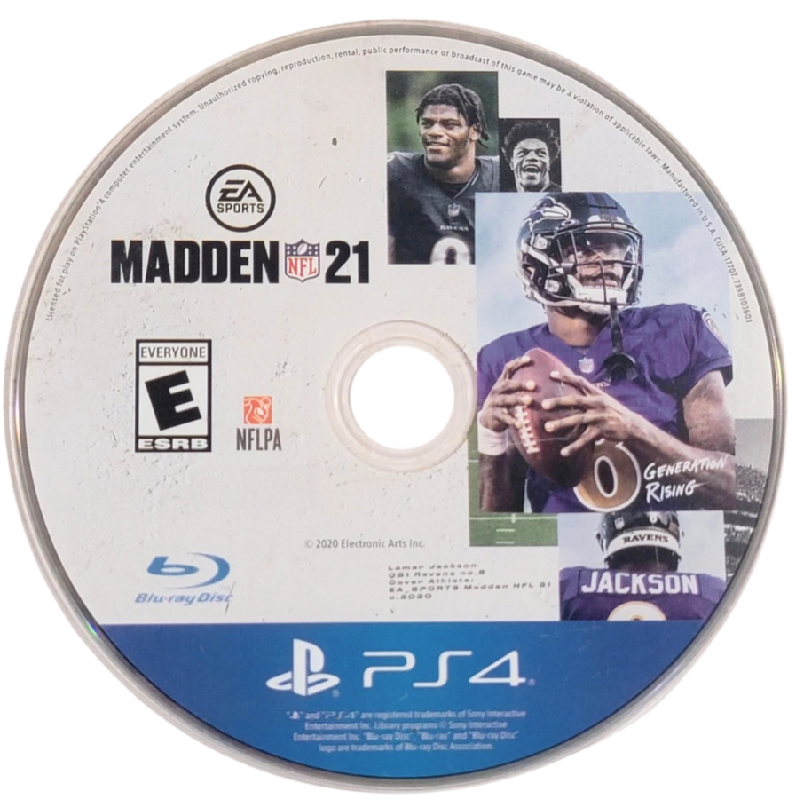 Madden NFL 21 – PlayStation 4 (PS4) video game disc, American football sports game