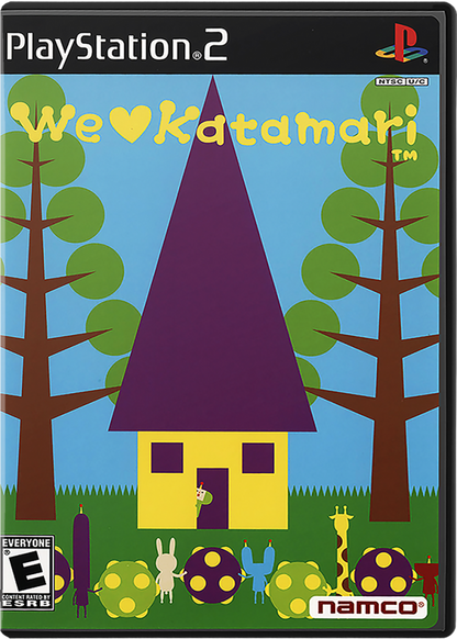 We Love Katamari – PlayStation 2 (PS2) video game cover image, puzzle-action.