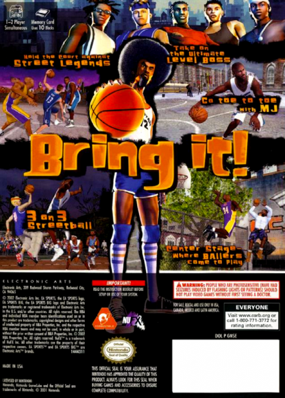 NBA Street back cover art for Nintendo GameCube (GC) video game