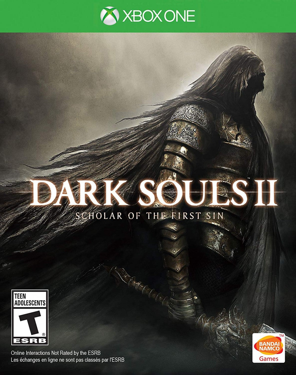 Dark Souls II: Scholar of the First Sin for Xbox One with enhanced dark fantasy action and updated content front cover