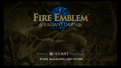 Fire Emblem: Radiant Dawn title screen art for Nintendo Wii (Wii) video game 