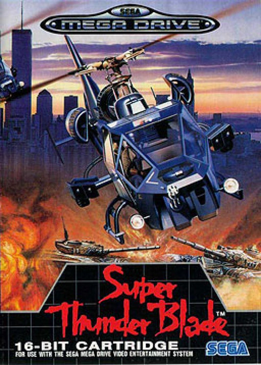 Super Thunder Blade cover art for Sega Genesis GEN video game