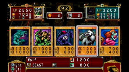 Yu-Gi-Oh! The Duelists of the Roses – PlayStation 2 (PS2) video game gameplay, trading card strategy.