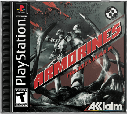 Armorines Project SWARM cover art for PlayStation 1 PS1 video game