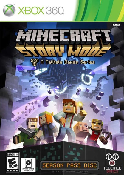 Minecraft: Story Mode Season Pass cover art for Xbox 360 (X360) episodic narrative adventure video game