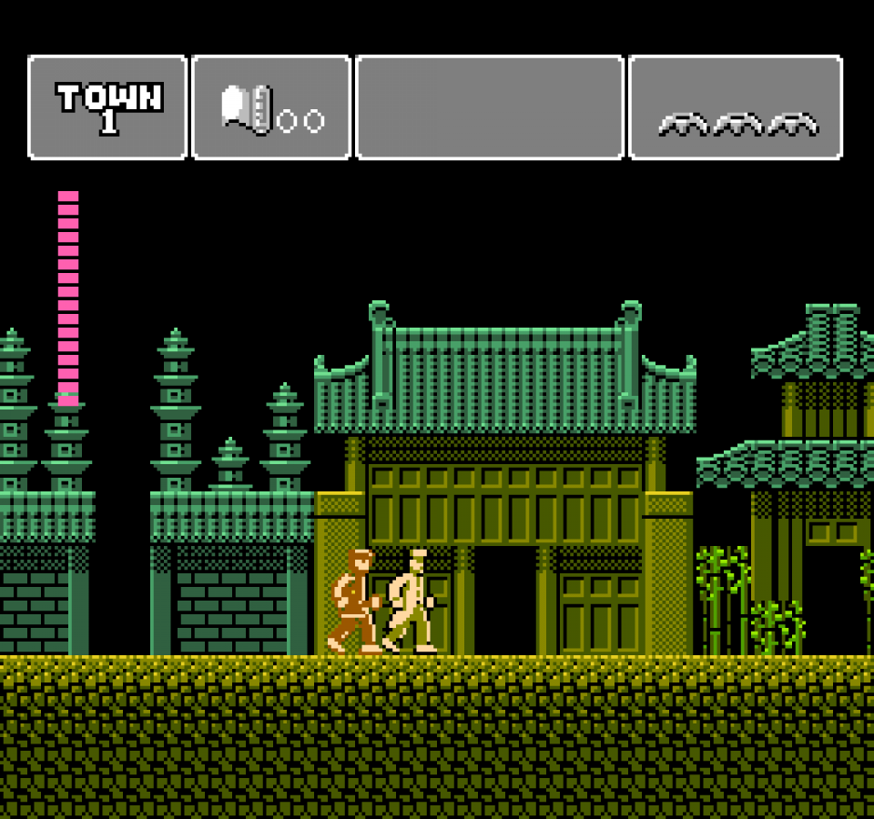 Phantom Fighter Nintendo Entertainment System NES video game featuring martial arts action gameplay ghost hunting combat supernatural enemies challenging levels side scrolling fighting action and classic 8 bit gameplay retro video game collection collectible gaming appeal gameplay
