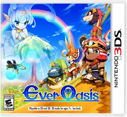 Ever Oasis cover art for Nintendo 3DS (3DS) action role-playing video game