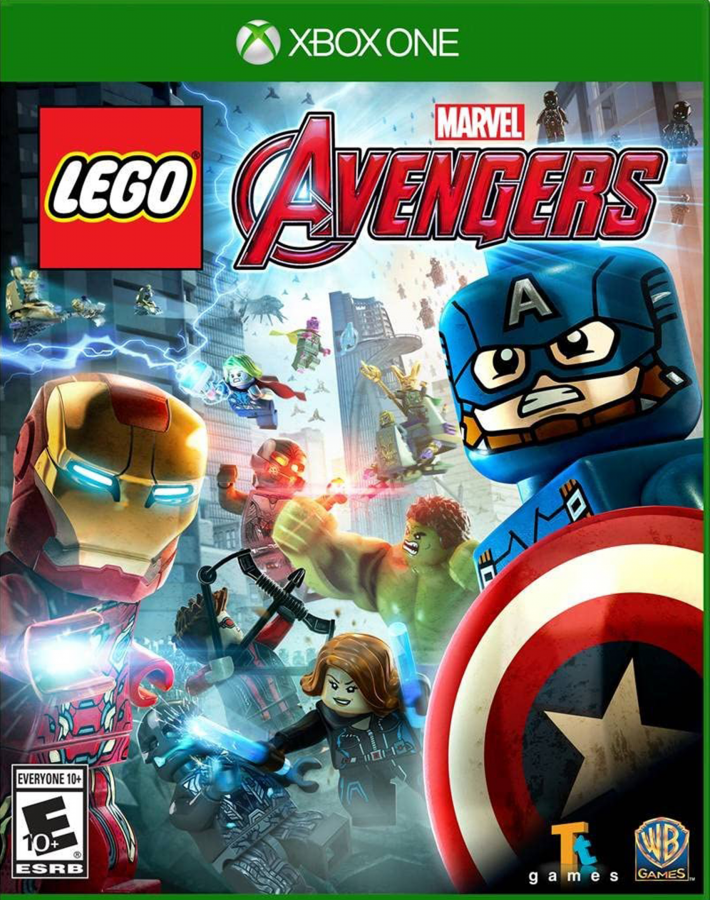 LEGO Marvel's Avengers Xbox One XONE for action adventure video game fans featuring Marvel superheroes LEGO characters Captain America Iron Man Thor Hulk Black Widow and Hawkeye super powers combat puzzle solving open world exploration and family friendly superhero gameplay collectible gaming appeal front cover art
