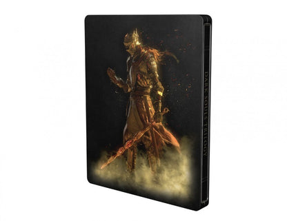 Dark Souls Trilogy Steelbook PS4 action role-playing video game cover art.