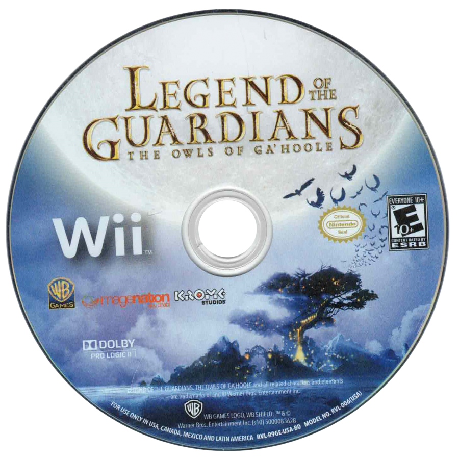 Legend of the Guardians The Owls of Ga'Hoole Nintendo Wii Wii video game featuring action adventure gameplay owl flight aerial combat fantasy environments exploration enemy battles story driven missions and classic Nintendo Wii gameplay retro video game collection collectible gaming appeal disc