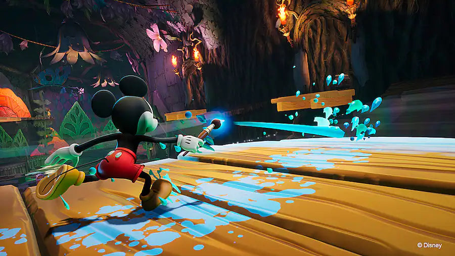 Disney Epic Mickey: Rebrushed – Xbox Series X (XSX) gameplay for 3D platformer featuring Mickey Mouse in a magical world of forgotten Disney characters