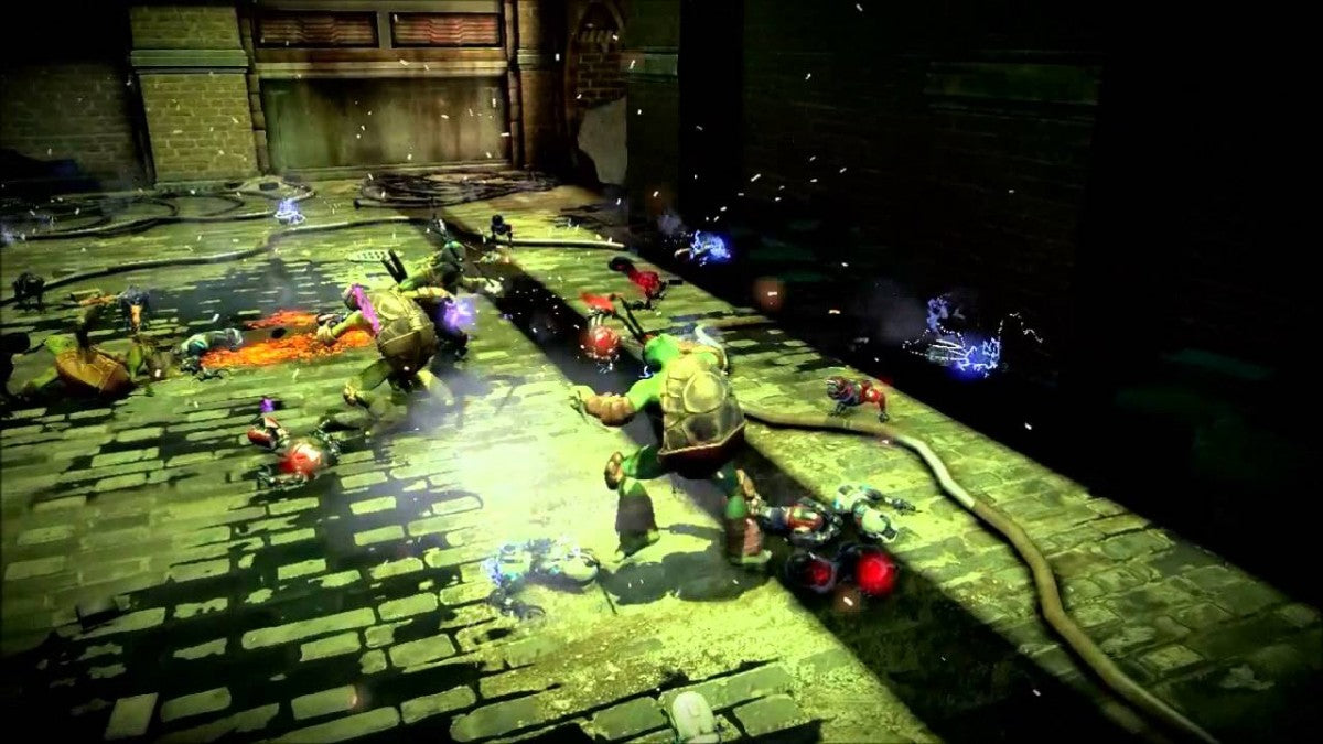 Teenage Mutant Ninja Turtles PlayStation Portable PSP video game, action brawler, beat ’em up gameplay, classic TMNT franchise title gameplay screenshot