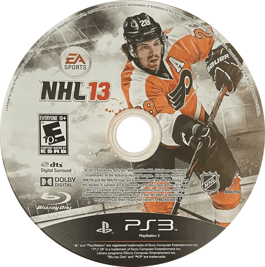 NHL 13 disc for PlayStation 3 PS3 video game