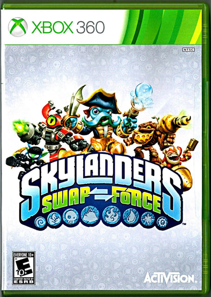 Skylanders: Swap Force cover art for Xbox 360 (X360) action-adventure toys-to-life video game