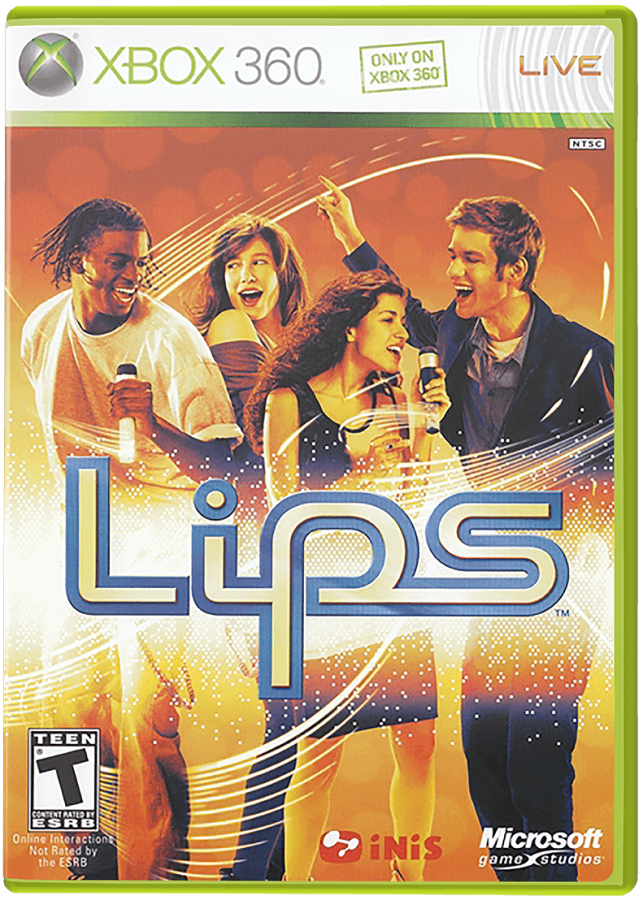 Lips cover art for Xbox 360 (X360) music rhythm karaoke video game