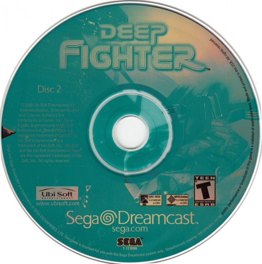 Deep Fighter Sega Dreamcast retro video game underwater action adventure disc 2