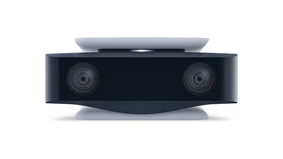 PlayStation 5 HD Camera camera accessory for the PlayStation 5 featuring dual lenses 1080p video capture background removal tools and seamless integration for streaming and broadcasting gameplay frront 