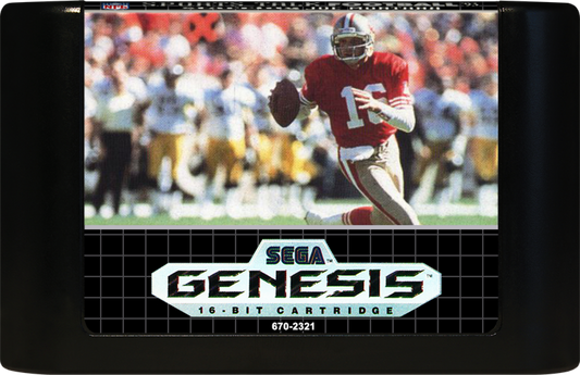 Sports Talk Football '93 Starring Joe Montana cartridge for Sega Genesis (GEN) video game