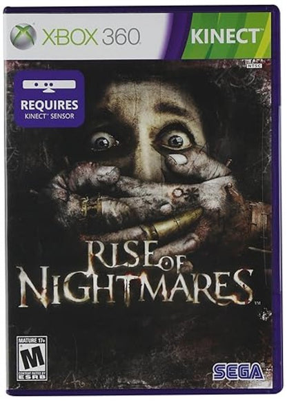 Rise of Nightmares cover art for Xbox 360 (X360) survival horror motion-controlled video game