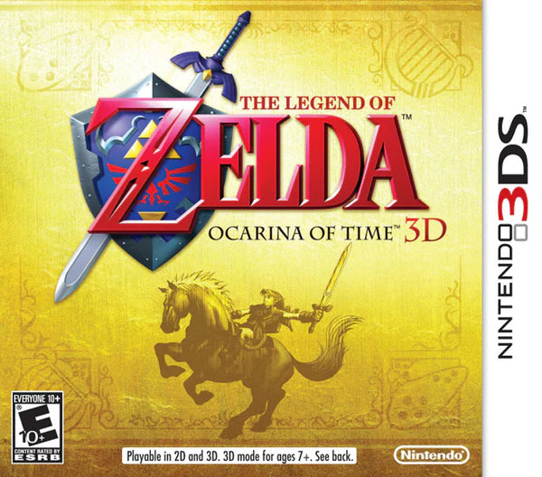 The Legend of Zelda Ocarina of Time 3D cover art for Nintendo 3DS video game
