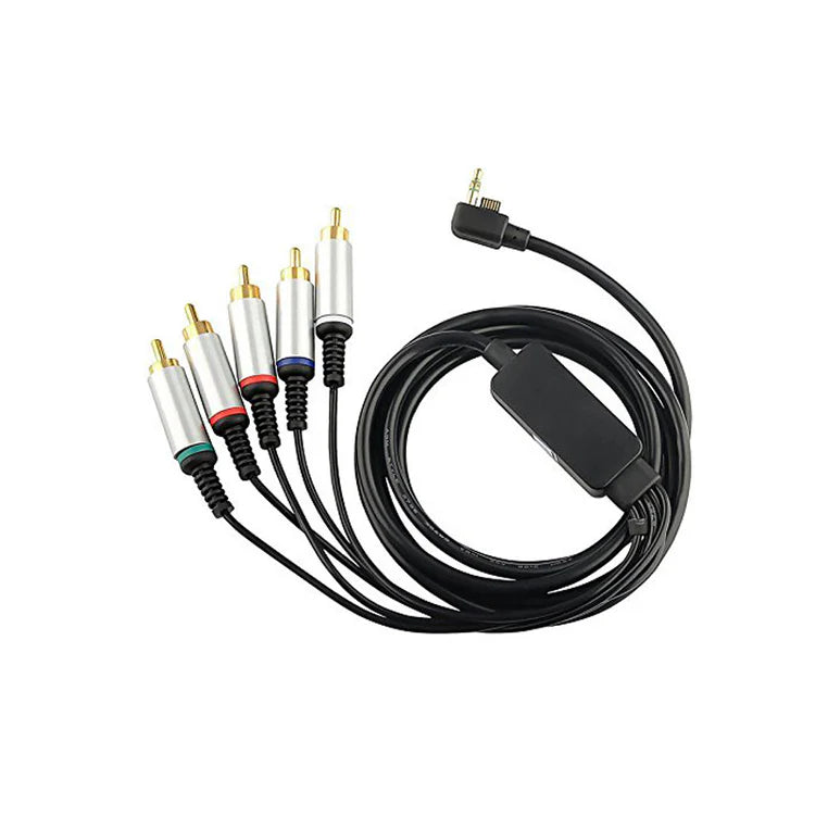 PSP HD Component AV Cable PlayStation Portable video output accessory connecting PSP to TV high-definition gaming on television screen cord bundle