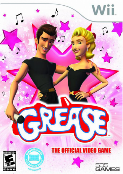 Grease: The Official Video Game – Nintendo Wii (Wii) music rhythm party cover art for video game