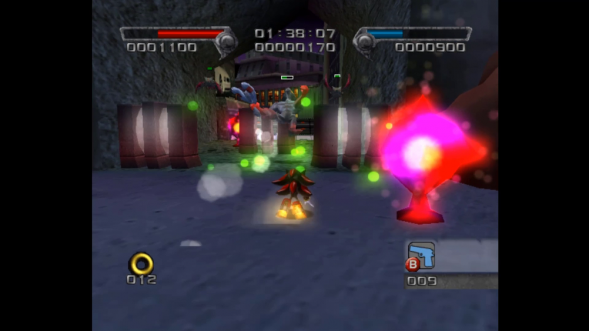 Shadow the Hedgehog Player’s Choice Nintendo GameCube GC video game, action platformer, Sonic the Hedgehog spin-off, story-driven adventure, retro console title gameplay