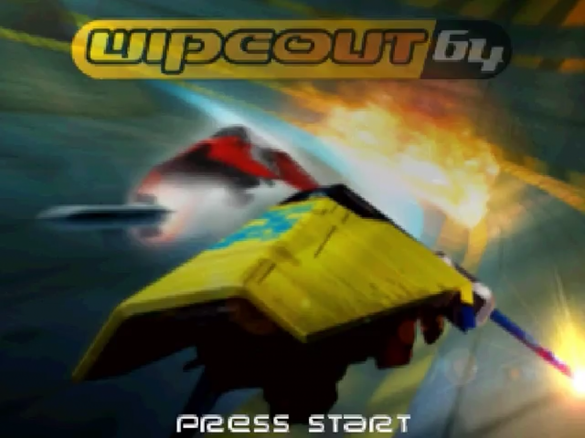 Wipeout 64 title screen for Nintendo 64 (N64) video game