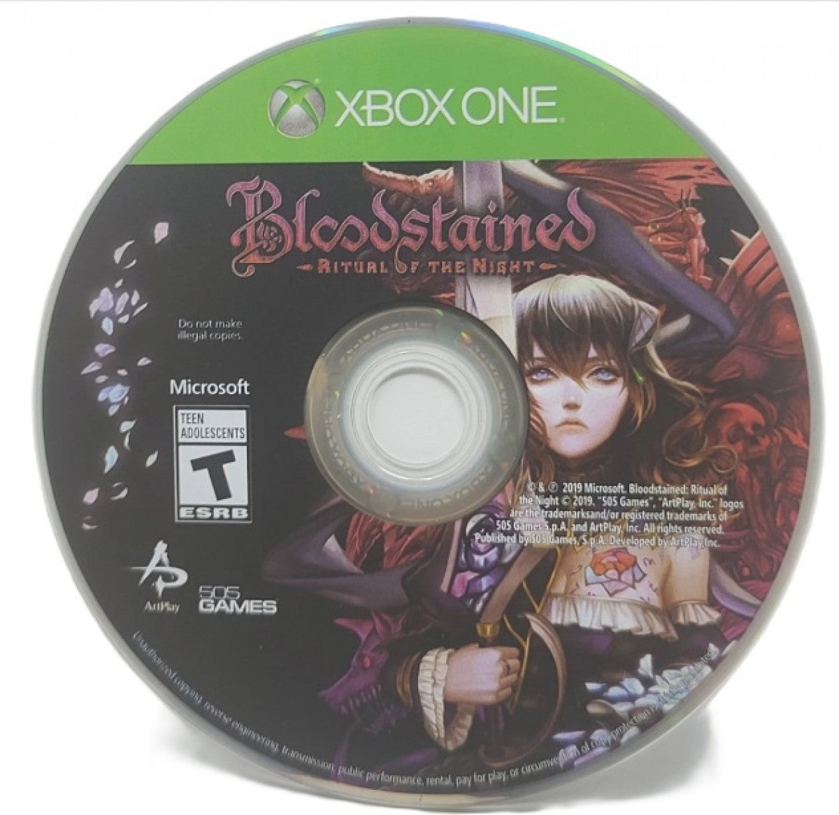 Bloodstained: Ritual of the Night – Xbox One (XONE) disc for gothic action-adventure Metroidvania game