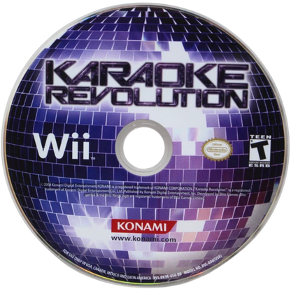 Karaoke Revolution disc for Nintendo Wii (Wii) video game
