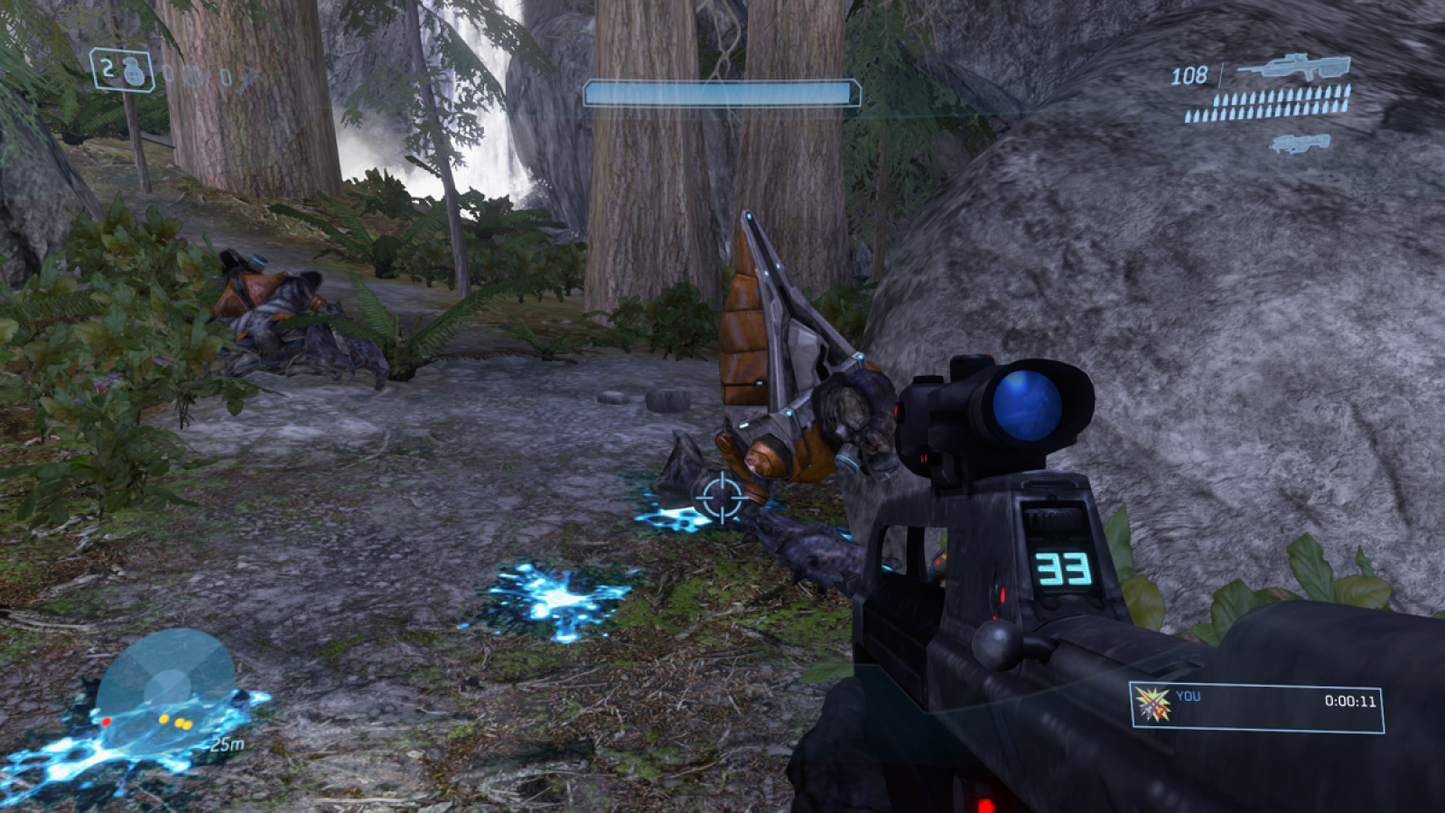 Halo: The Master Chief Collection gameplay for Xbox One (XONE) sci-fi first-person shooter video game compilation