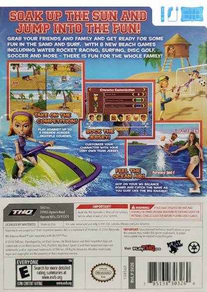 Big Beach Sports 2 back cover art for Nintendo Wii (Wii) video game